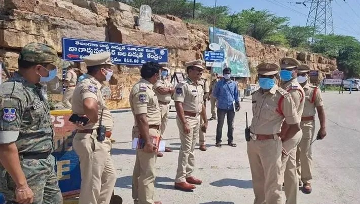 నాగార్జునసాగర్ ప్రాజెక్టు వద్ద హైటెన్షన్