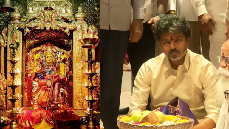ఏపీ ప‌ర్య‌ట‌న‌లో విజ‌య్‌.. దుర్గ‌మ్మ‌ను ద‌ర్శించుకున్న సీఎం